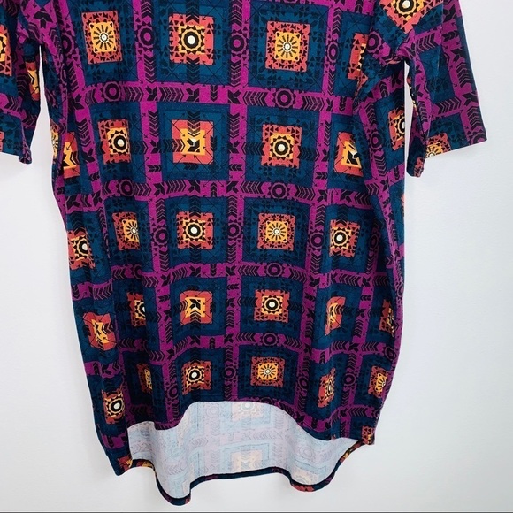 LuLaRoe Purple Geometric Print Tunic Top Small - Picture 4 of 9